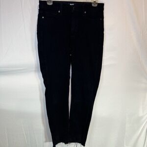 Paige Jeans 28 Black Fade Denim Pants Hoxton Ankle Straight Performance Stretch
